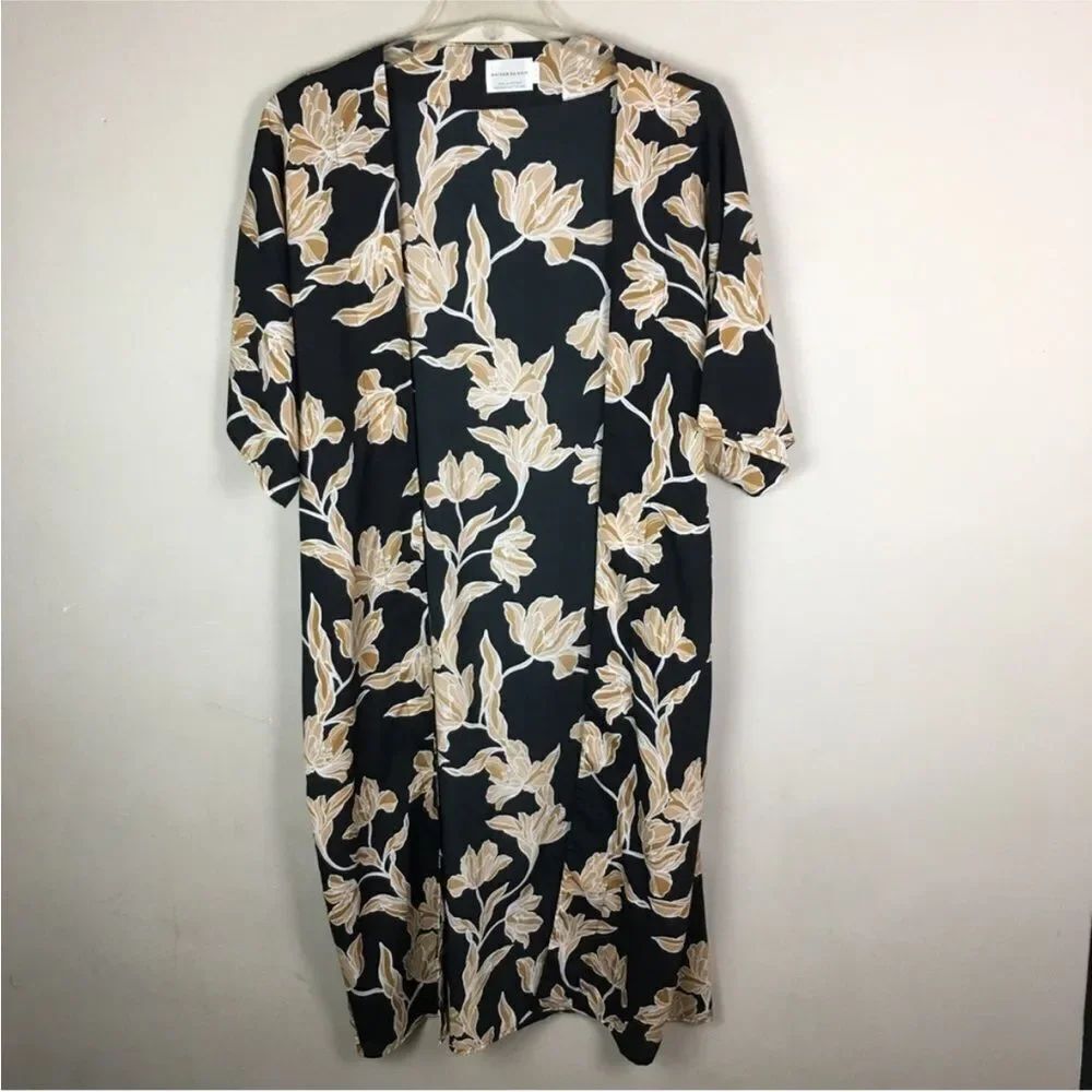 Maison Du Soir floral maxi kimono robe L/XL *no sash